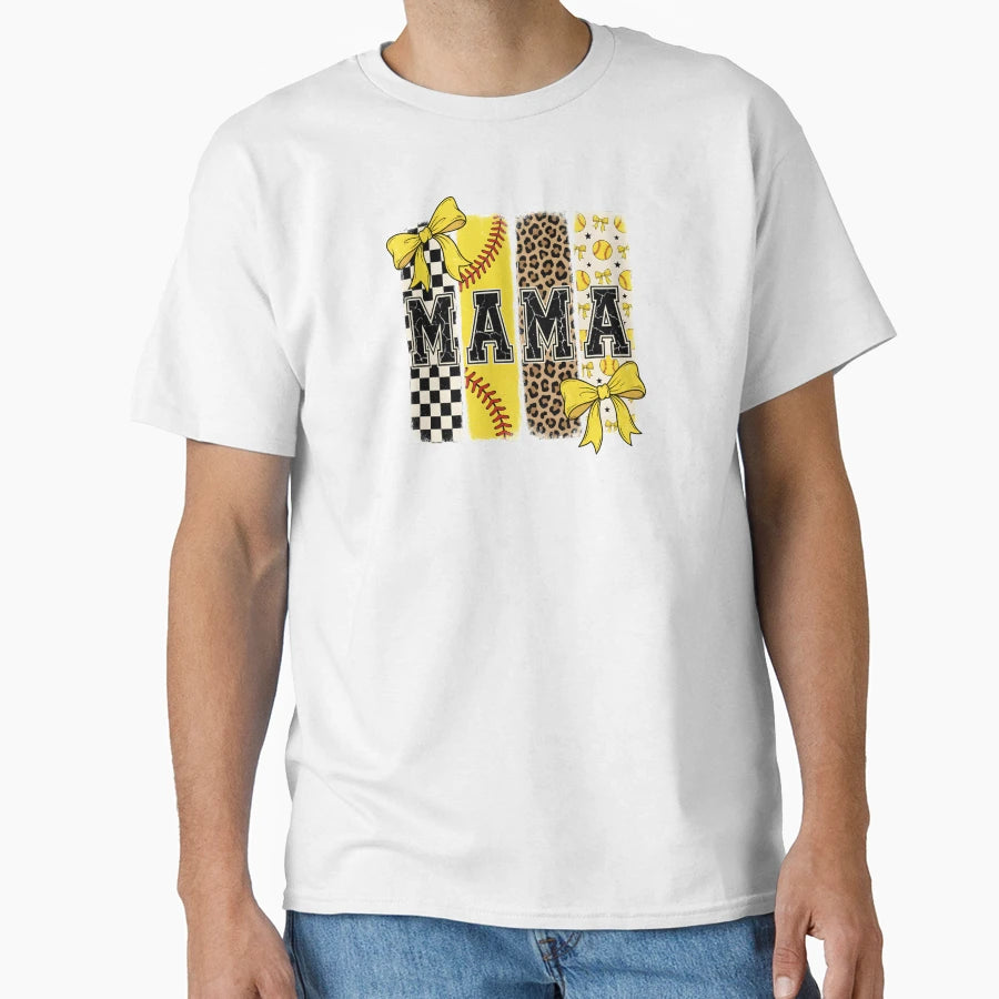 Softball Mama Mom History Mothers T-Shirt - Casual Everyday Wear Unisex - T-Shirt, Sweatshirt, Hoodie