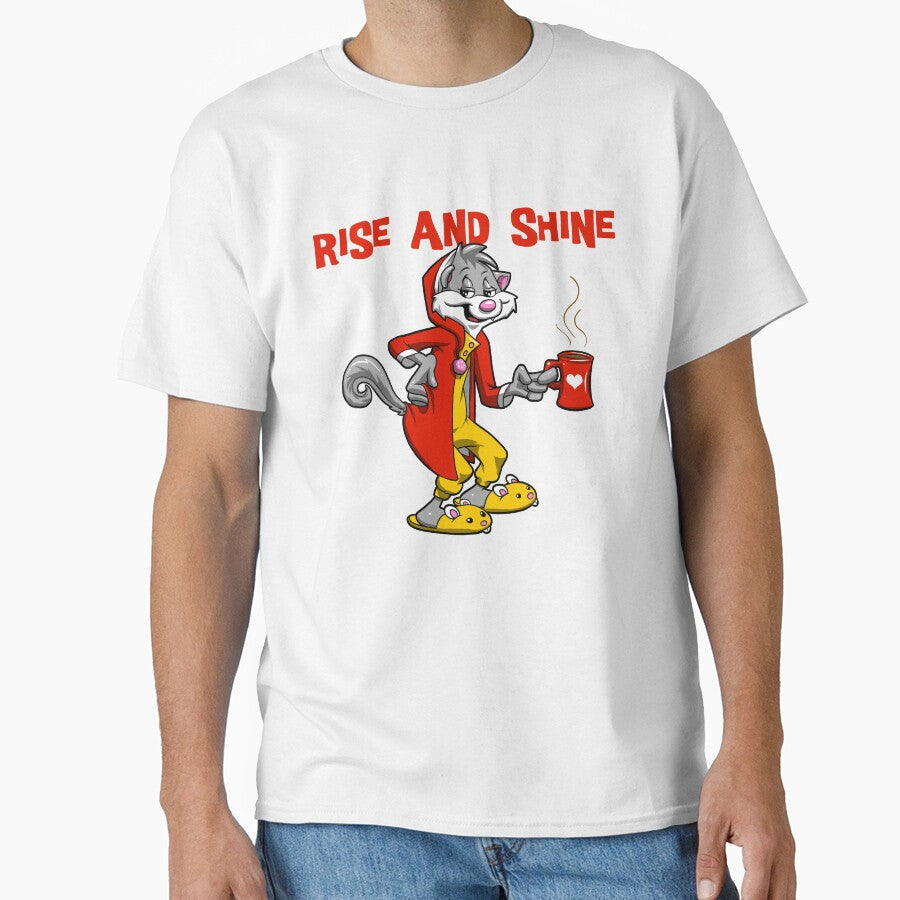 Rise and shine (lazy cat) by hayrpictures - Adult & Kids T-Shirts, Sweatshirts & Hoodies apparel design preview 1