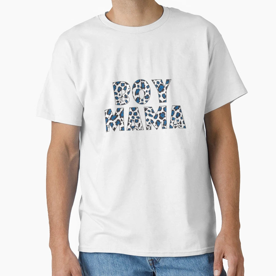Mama Leopard White And Blue T-Shirt - Fun Novelty Design for Adults - T-Shirt, Sweatshirt, Hoodie