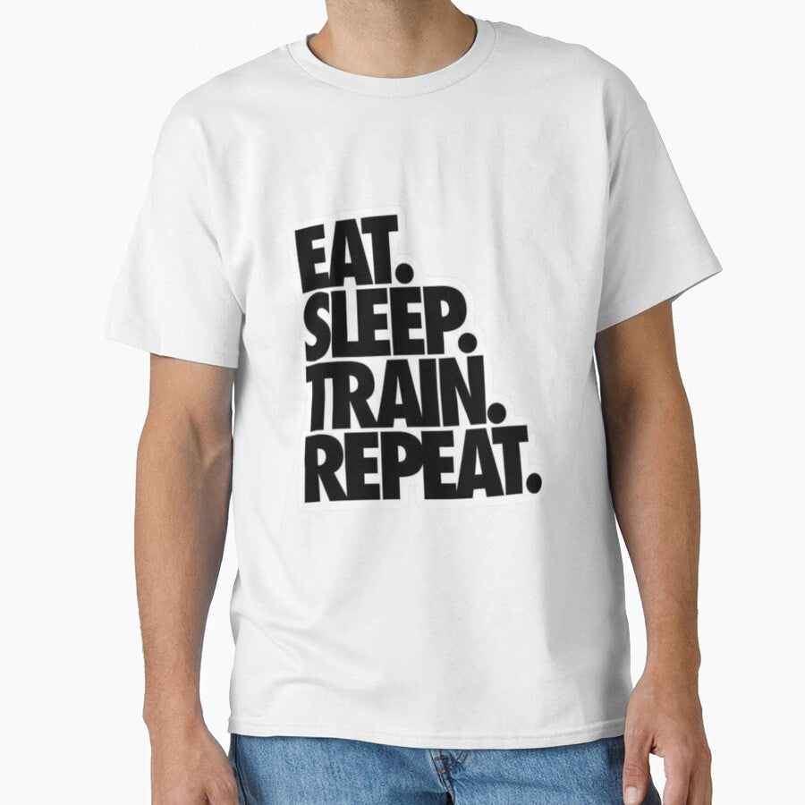Eat Sleep Train Repeat by Harshal-Studio - Adult & Kids T-Shirts, Sweatshirts & Hoodies apparel design preview 1