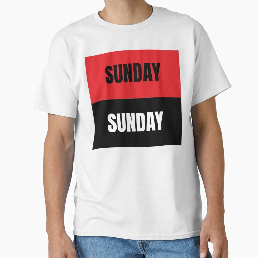 Sunday Pattern Red And Black Daily T-Shirt - Custom Art Print Unisex - T-Shirt, Sweatshirt, Hoodie