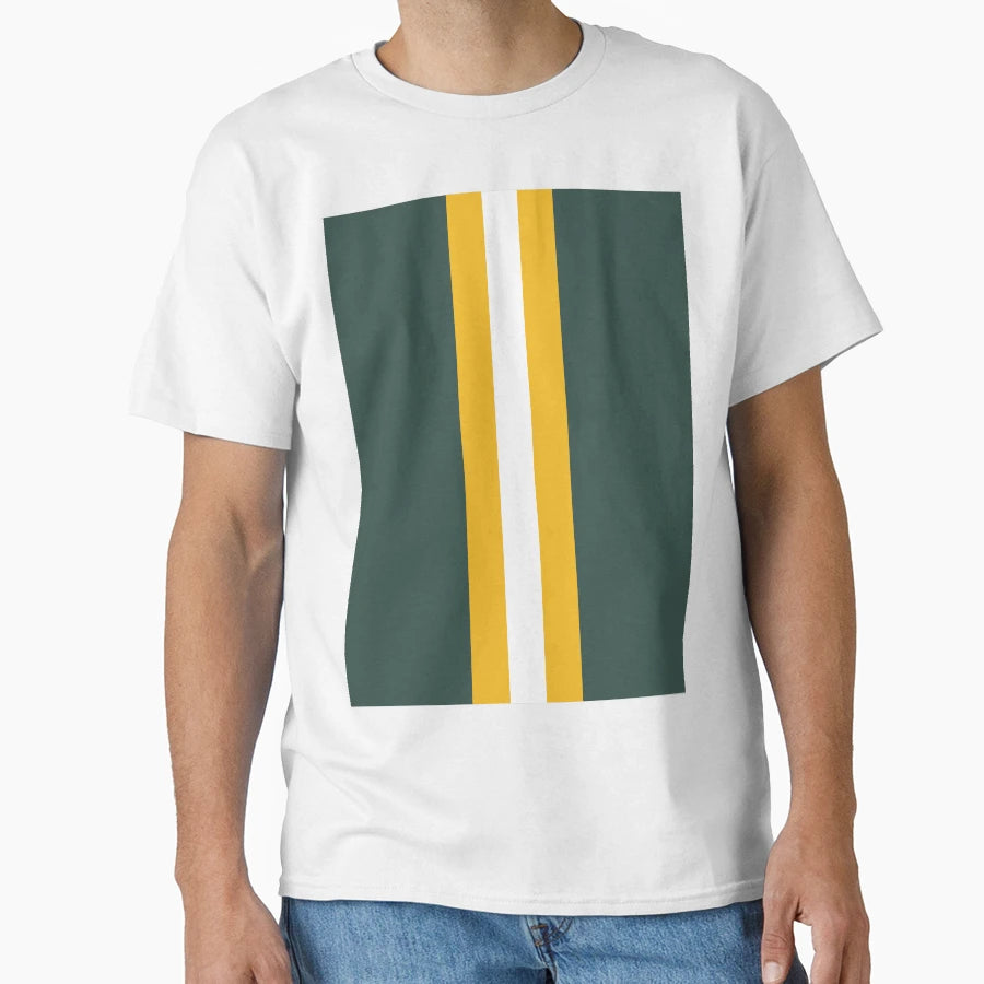 American Football Stripes Green Bay T-Shirt - Minimalist Print for Adults - T-Shirt, Sweatshirt, Hoodie
