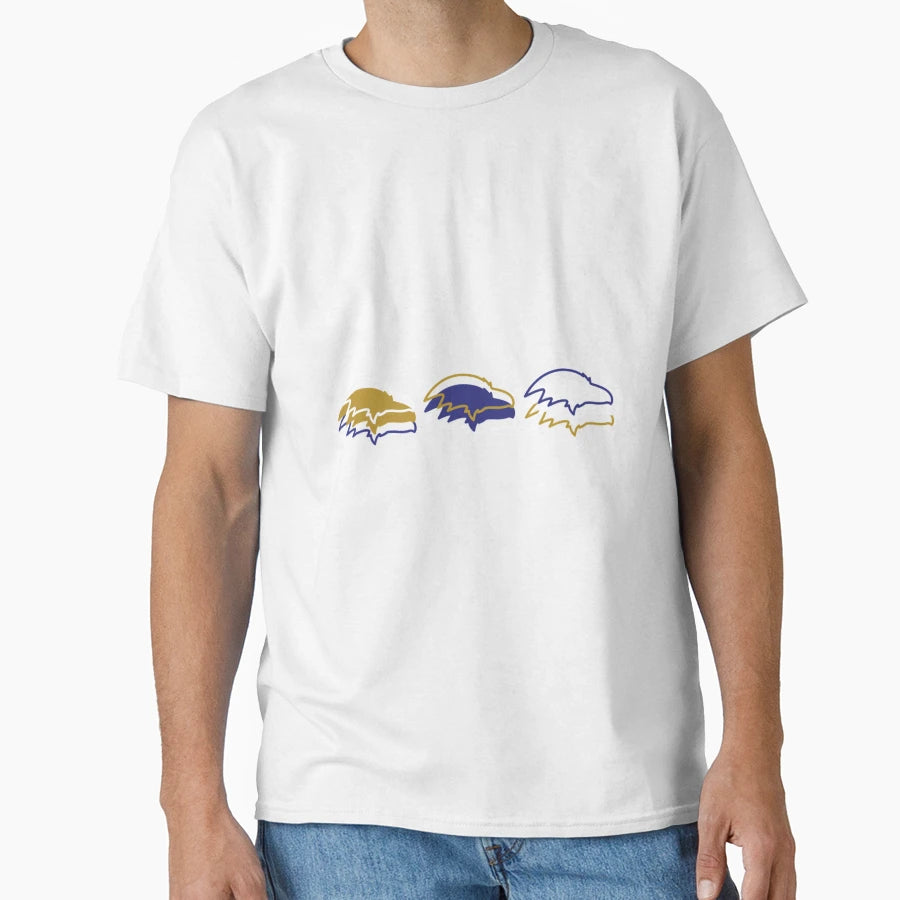 Baltimore Ravens Pattern Black T-Shirt - Fun Novelty Design for Adults - T-Shirt, Sweatshirt, Hoodie