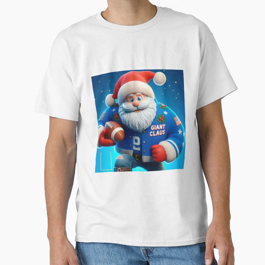 Santa Claus New York Giants American T-Shirt - Fun Novelty Design Unisex - T-Shirt, Sweatshirt, Hoodie