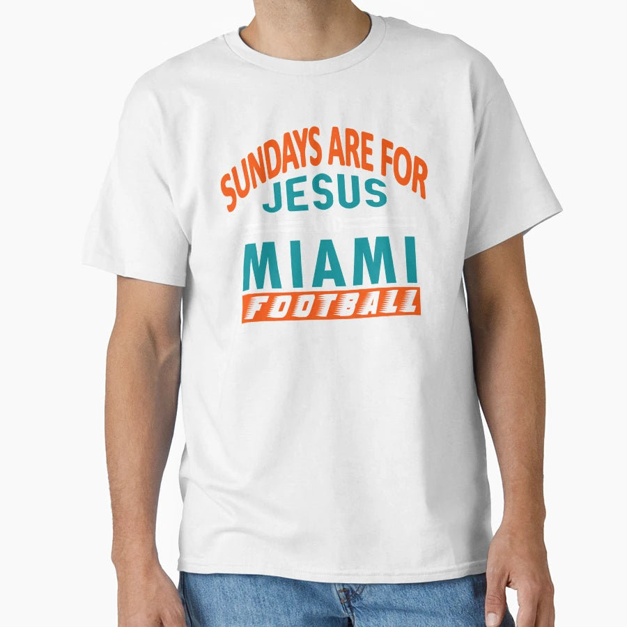Miami Pro Football Fun Day Sunday T-Shirt - Aesthetic Graphic Men Women - T-Shirt, Sweatshirt, Hoodie