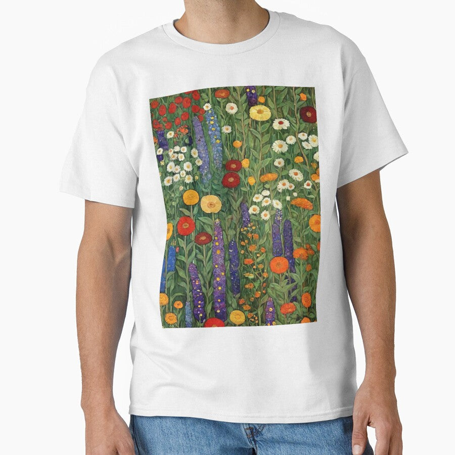 Gustav Klimt Flower Garden by maniacfitness - Adult & Kids T-Shirts, Sweatshirts & Hoodies apparel design preview 1