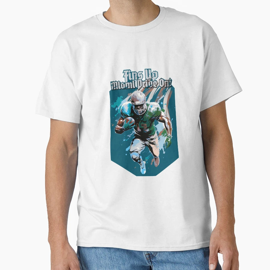 Miami Pride Fins Up T-Shirt - Graphic Print Men Women - T-Shirt, Sweatshirt, Hoodie