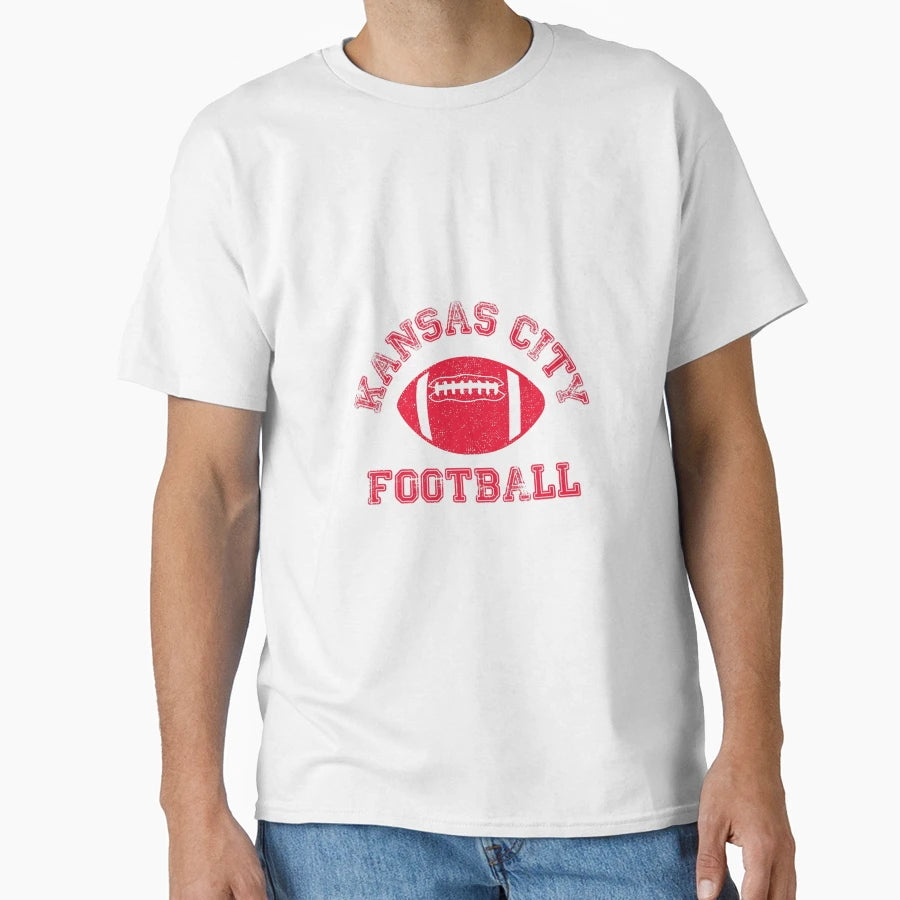 Kansas City Distressed Pro Football T-Shirt - Minimalist Print for Adults - T-Shirt, Sweatshirt, Hoodie