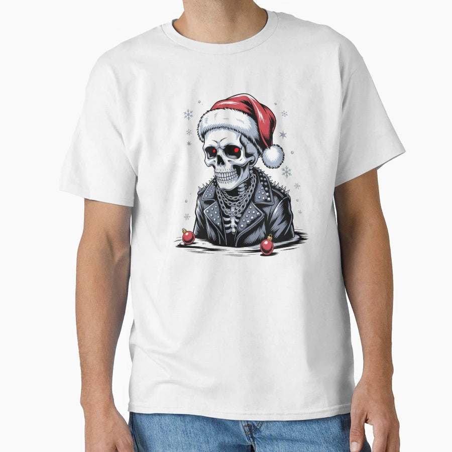 Skull Santas Favorite Human Merry Squad T-Shirt - Unique Graphic Unisex - T-Shirt, Sweatshirt, Hoodie