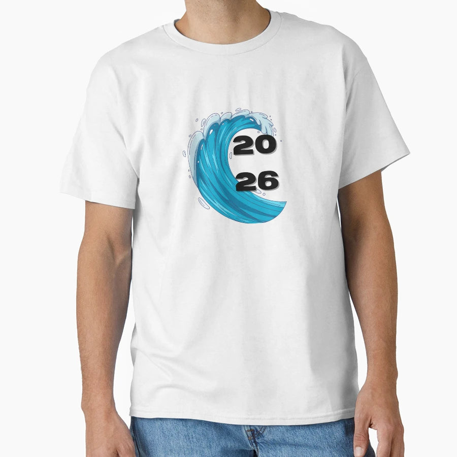 Blue Wave 2026 T-Shirt - Trendy Graphic Men Women - T-Shirt, Sweatshirt, Hoodie