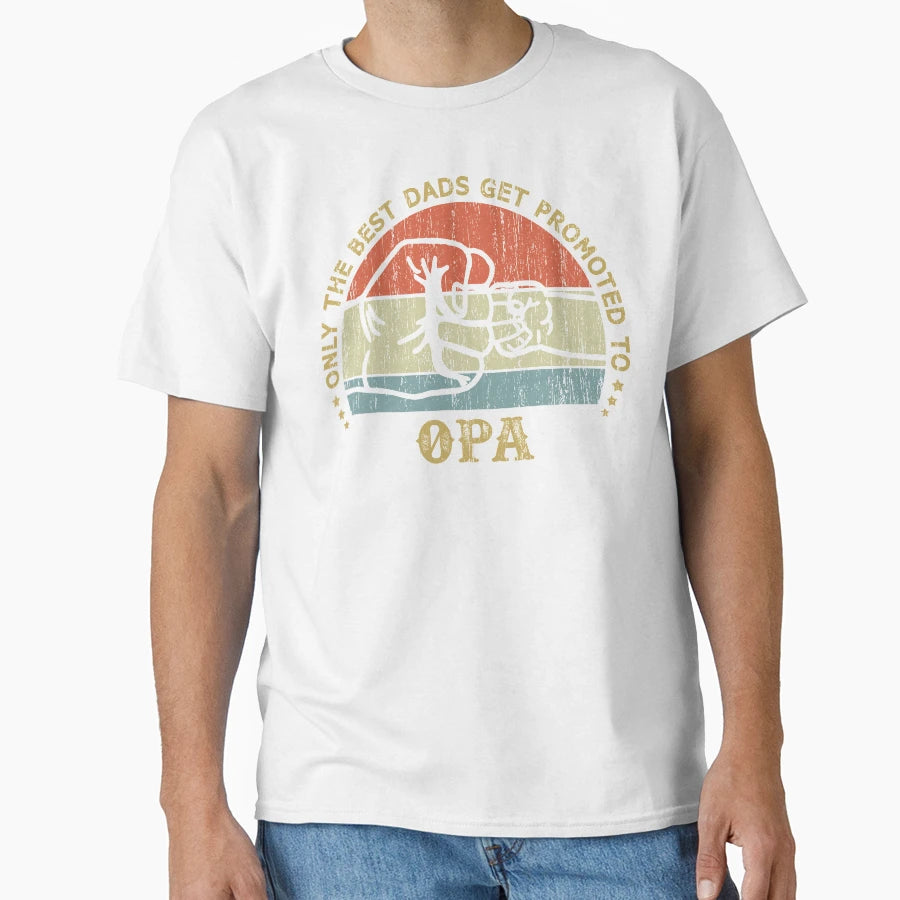 Promoted To Opa Gift Opa Grandpa T-Shirt - Custom Art Print Men Women - T-Shirt, Sweatshirt, Hoodie