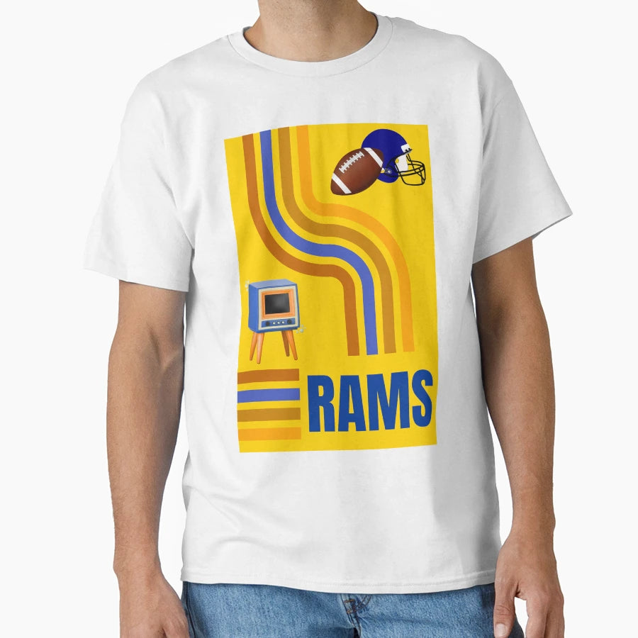 Rams House Mid Century Football 1950S T-Shirt - Custom Art Print Men Women - T-Shirt, Sweatshirt, Hoodie