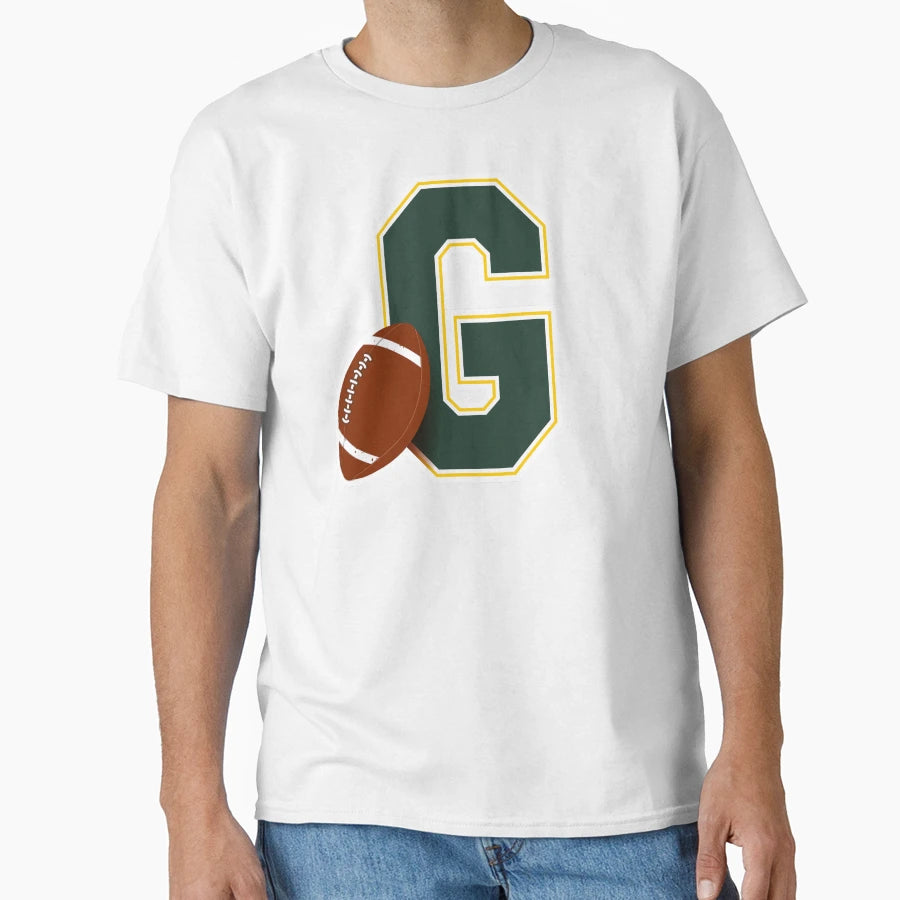 Green Bay Football Monogram T-Shirt - Novelty Apparel Men Women - T-Shirt, Sweatshirt, Hoodie