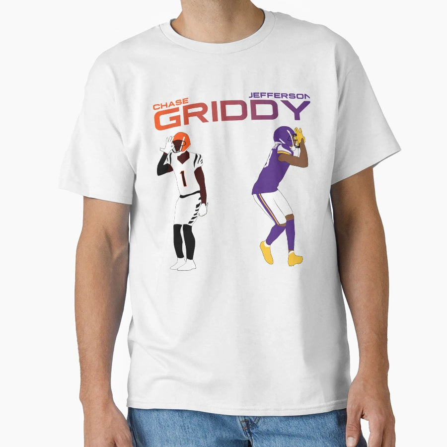 Griddy Duo JJ And Jamarr Chase Best Gift T-Shirt - Custom Art Print Unisex - T-Shirt, Sweatshirt, Hoodie