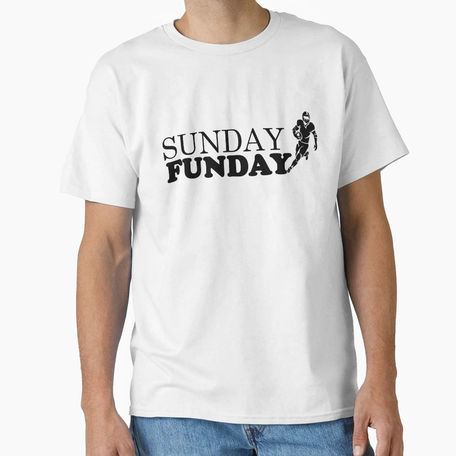 Sunday Funday Football Sport Short T-Shirt - Custom Art Print Unisex - T-Shirt, Sweatshirt, Hoodie