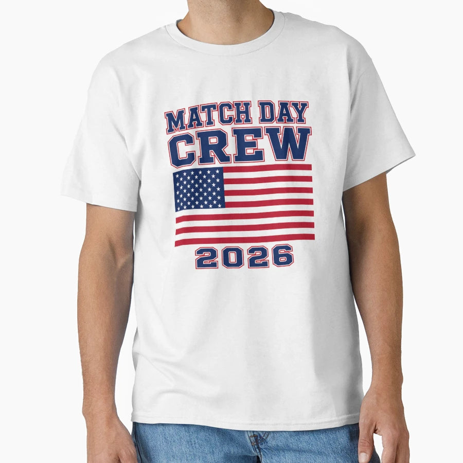 Usa Match Day Crew 2026 Football Fan T-Shirt - Aesthetic Graphic Unisex - T-Shirt, Sweatshirt, Hoodie