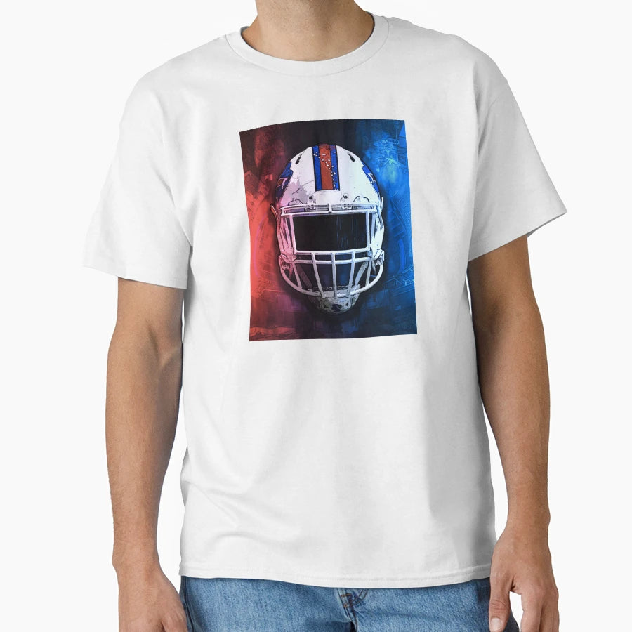 Buffalo Football Helmet T-Shirt - Aesthetic Graphic for Adults - T-Shirt, Sweatshirt, Hoodie