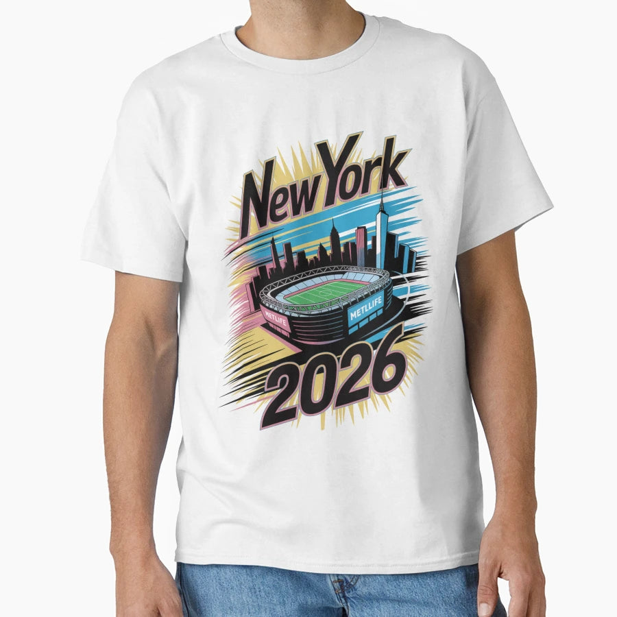 New York 2026 Metlife Stadium Skyline T-Shirt - Graphic Print for Adults - T-Shirt, Sweatshirt, Hoodie