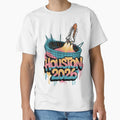 Houston 2026 Space Shuttle Football V4 T-Shirt - Novelty Apparel Unisex - T-Shirt, Sweatshirt, Hoodie