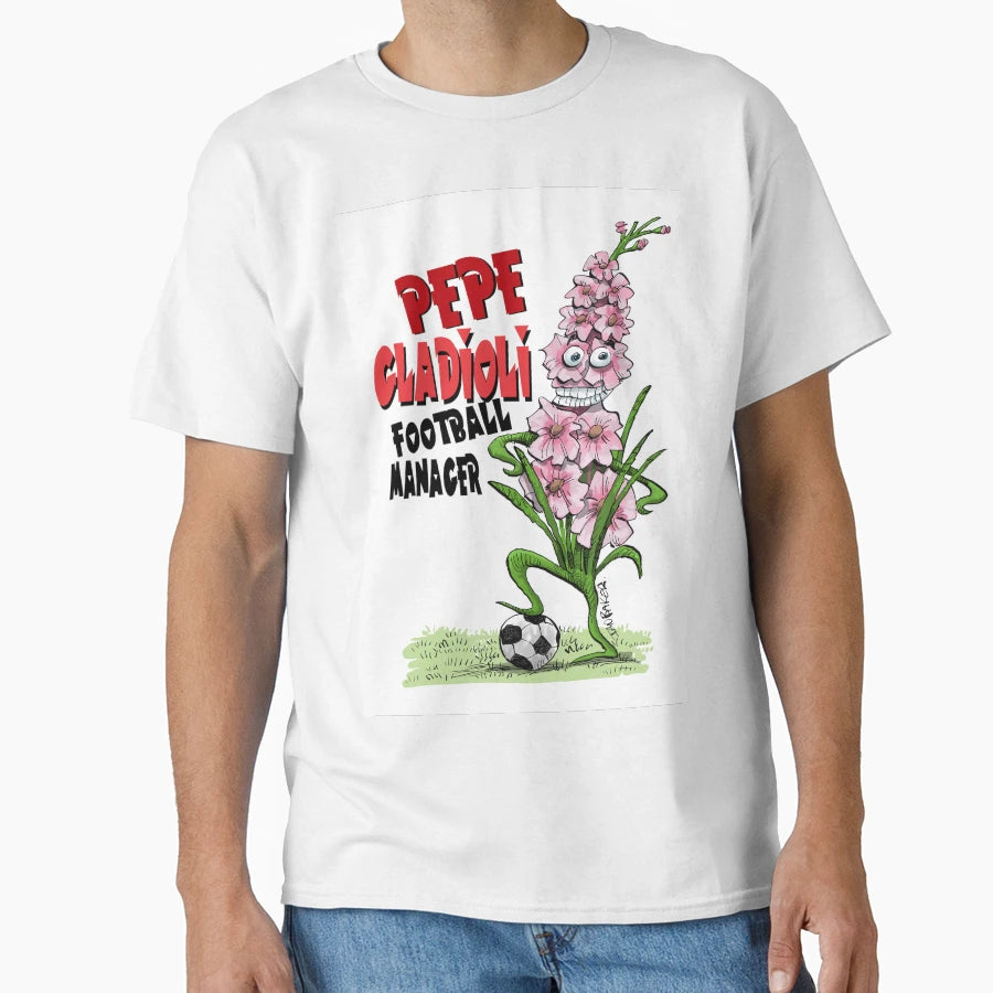 Pepe Gladioli Football Manager T-Shirt - Unique Graphic for Adults - T-Shirt, Sweatshirt, Hoodie