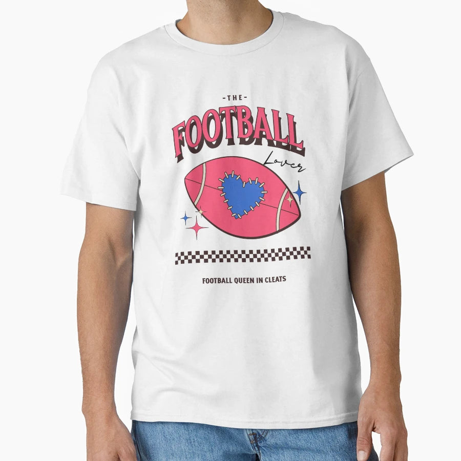 Football Valentines Day T-Shirt - Minimalist Print Men Women - T-Shirt, Sweatshirt, Hoodie
