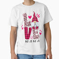 Nn Love Leopard Plaid Gnome Nana T-Shirt - Graphic Print for Adults - T-Shirt, Sweatshirt, Hoodie