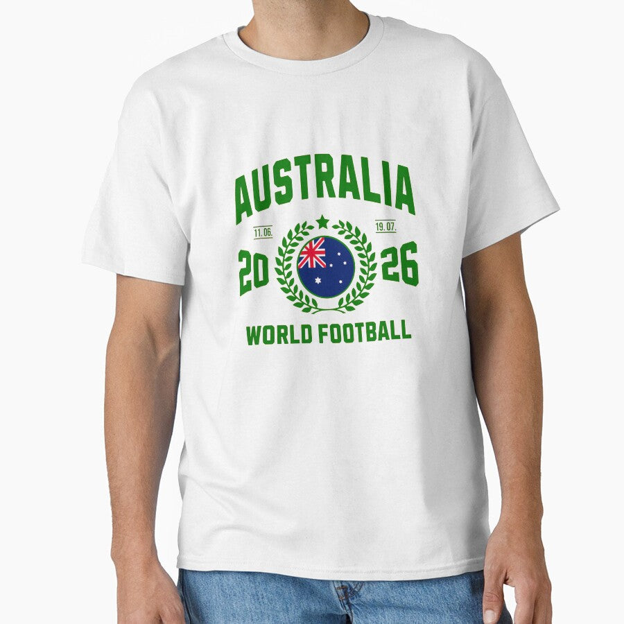 Australia Football Supporter 2026 Badge Design - Adult & Kids T-Shirts, Sweatshirts & Hoodies apparel design preview 1