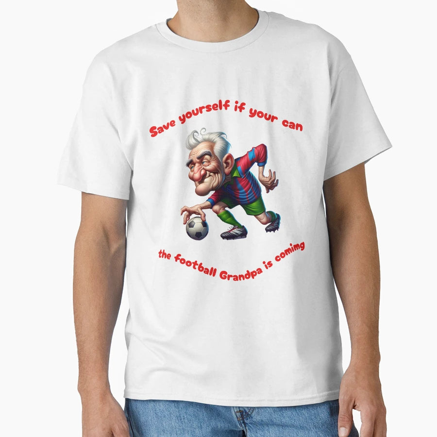 Grandpa Plays Football T-Shirt - Aesthetic Graphic Men Women - T-Shirt, Sweatshirt, Hoodie