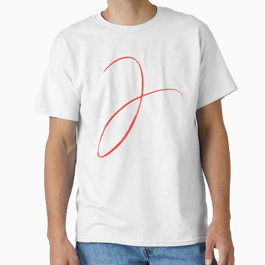 J Monogram Red Hand T-Shirt - Minimalist Print Men Women - T-Shirt, Sweatshirt, Hoodie