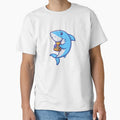 Funny Shark Eating Pizza Slice by Andreaster - Adult & Kids T-Shirts, Sweatshirts & Hoodies apparel design preview 1