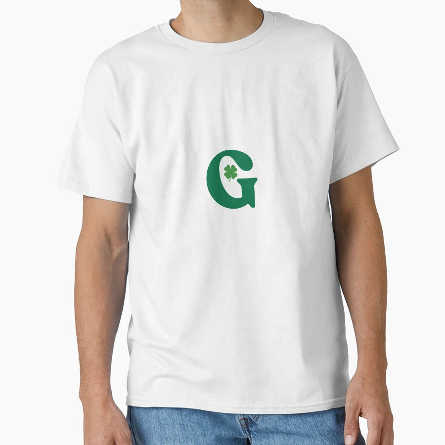 Lucky Green G Shamrock Emblem T-Shirt - Graphic Print Men Women - T-Shirt, Sweatshirt, Hoodie