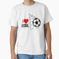 I Love Futbol Football Soccer T-Shirt - Fun Novelty Design for Adults - T-Shirt, Sweatshirt, Hoodie