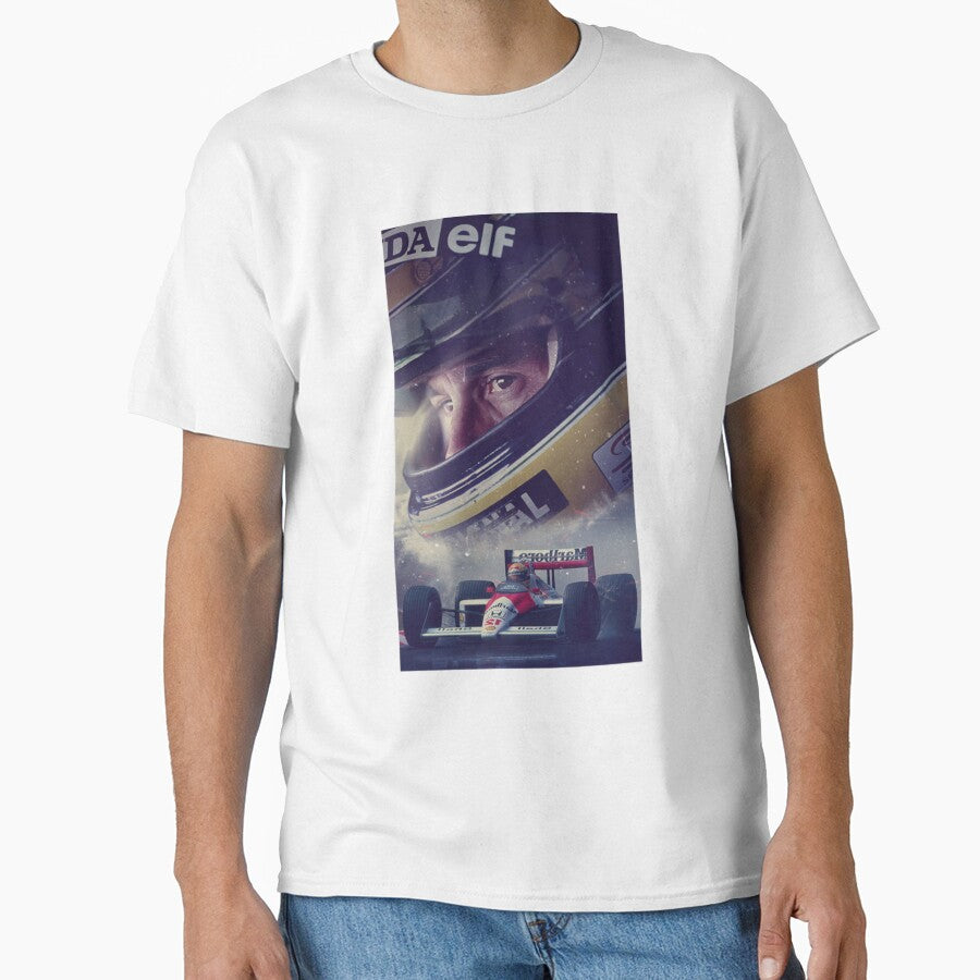 Wallpaper Illustration Ayrton Senna by - Adult & Kids T-Shirts, Sweatshirts & Hoodies apparel design preview 1