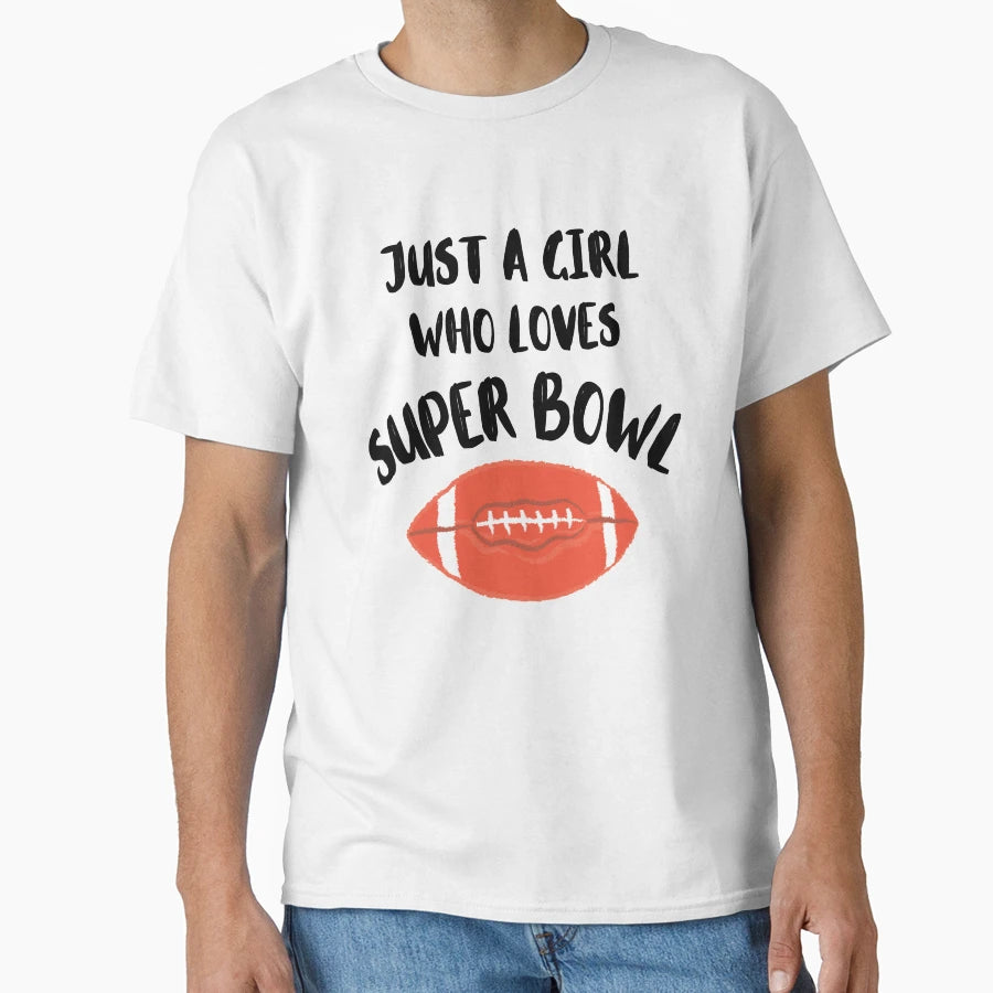Just Who Loves Super Bowl T-Shirt - Minimalist Print for Adults - T-Shirt, Sweatshirt, Hoodie