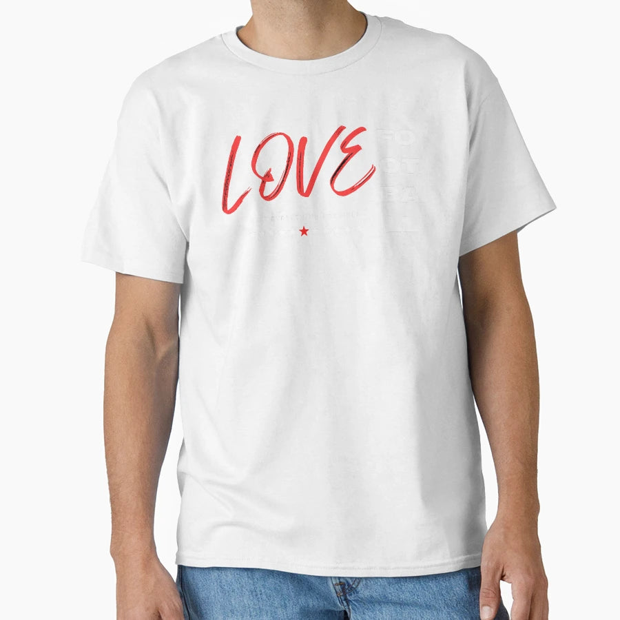 Love Football Red T-Shirt - Unique Graphic for Adults - T-Shirt, Sweatshirt, Hoodie
