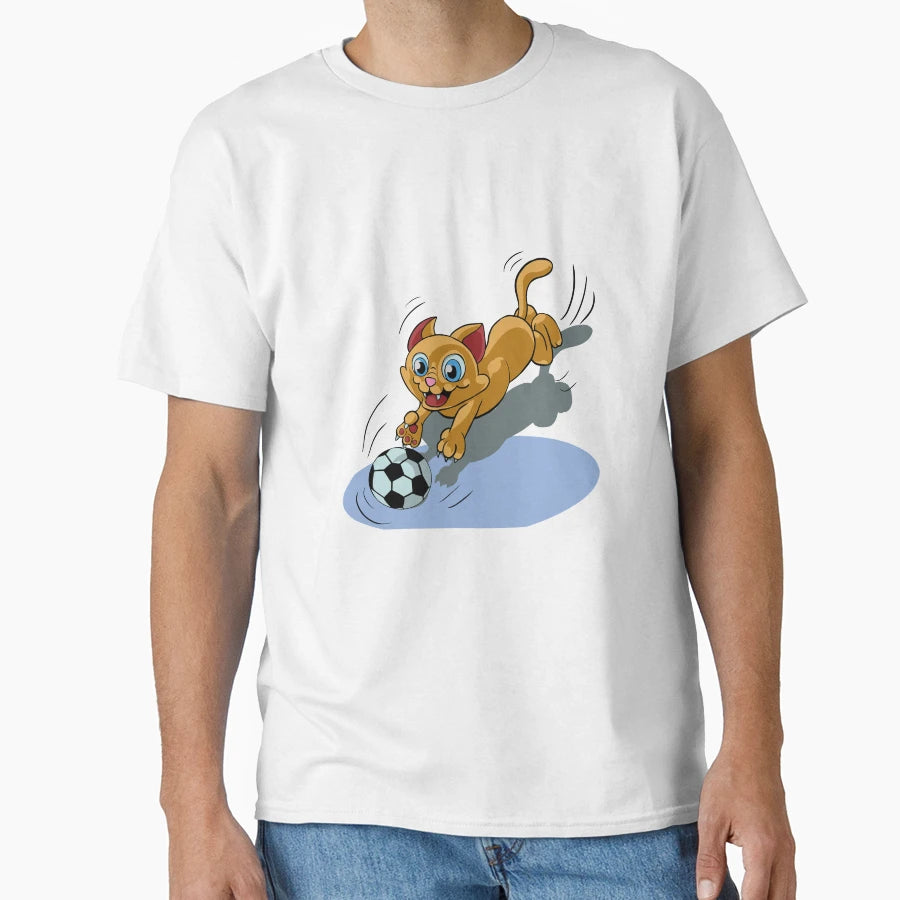Meow I Like Soccer Too T-Shirt - Streetwear Style Unisex - T-Shirt, Sweatshirt, Hoodie