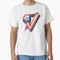 Volley Strike Football Monogram V Victory T-Shirt - Unique Graphic Unisex - T-Shirt, Sweatshirt, Hoodie
