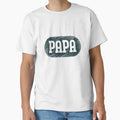 Papa Dad Gift Fathers Grandpa T-Shirt - Custom Art Print Men Women - T-Shirt, Sweatshirt, Hoodie