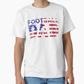 Usa Flag Football Dad Lineman Father T-Shirt - Fun Novelty Design Unisex - T-Shirt, Sweatshirt, Hoodie