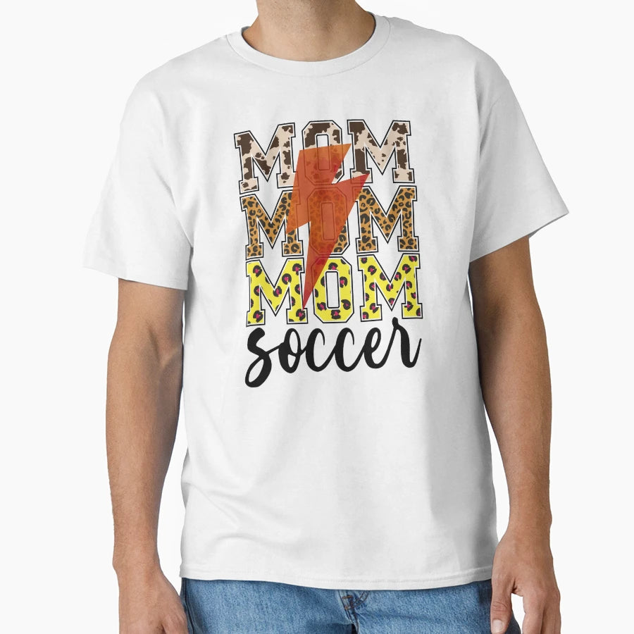 Soccer Mom Leopard Heart Soccer Mom T-Shirt - Casual Everyday Wear Unisex - T-Shirt, Sweatshirt, Hoodie