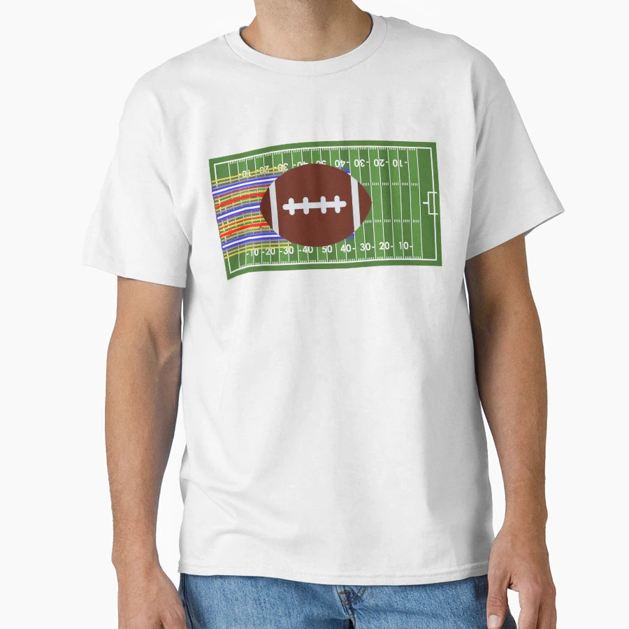 Football Thrown T-Shirt - Novelty Apparel for Adults - T-Shirt, Sweatshirt, Hoodie