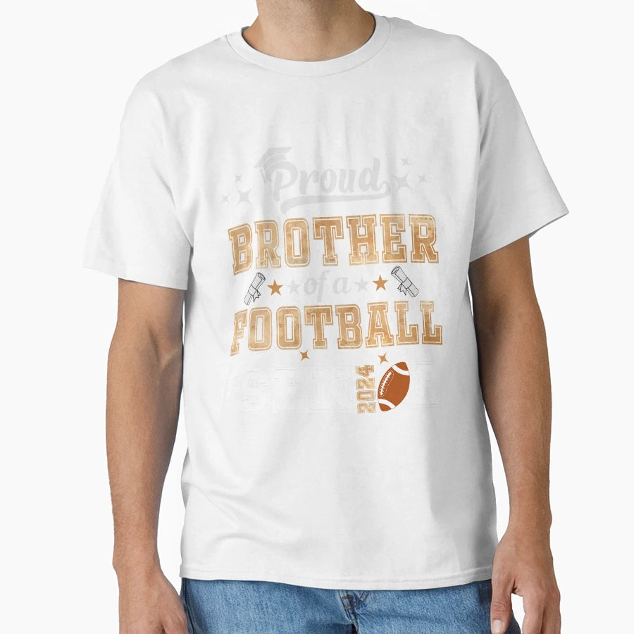 Proud Brother Football Senior 2024 T-Shirt - Aesthetic Graphic Unisex - T-Shirt, Sweatshirt, Hoodie