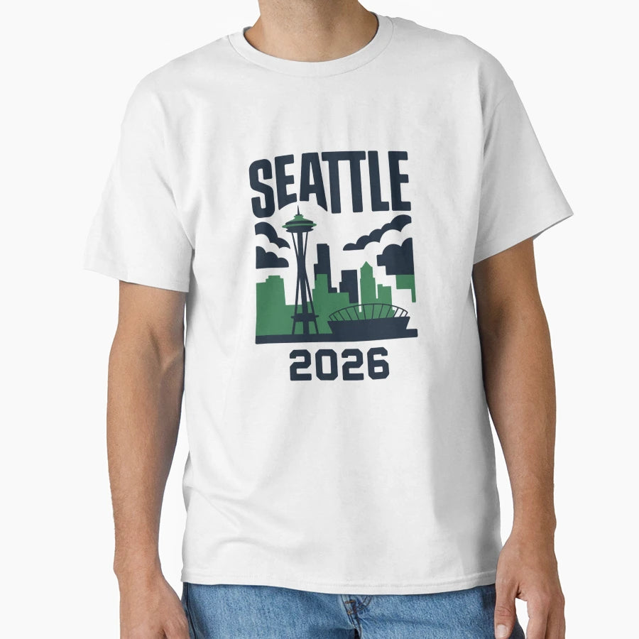 Seattle 2026 Space Needle Stadium T-Shirt - Novelty Apparel for Adults - T-Shirt, Sweatshirt, Hoodie