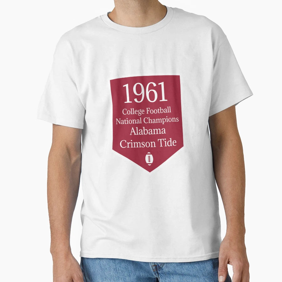 Cfb National Champions Alabama 1961 T-Shirt - Aesthetic Graphic for Adults - T-Shirt, Sweatshirt, Hoodie