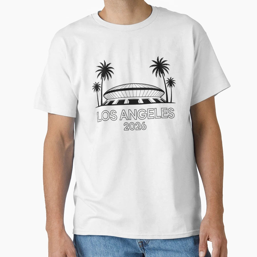 Los Angeles 2026 Palm Tree Sunset T-Shirt - Fun Novelty Design for Adults - T-Shirt, Sweatshirt, Hoodie