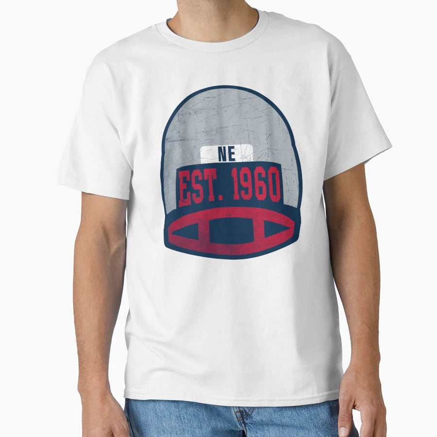 New England Throwback Football Helmet T-Shirt - Novelty Apparel Unisex - T-Shirt, Sweatshirt, Hoodie