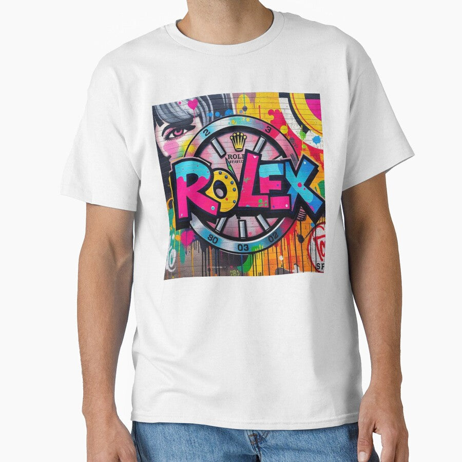 Luxury wall clock with urban graffiti by RAISC - Adult & Kids T-Shirts, Sweatshirts & Hoodies apparel design preview 1