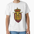 King Dad Shield Illustration T-Shirt - Unique Graphic for Adults - T-Shirt, Sweatshirt, Hoodie