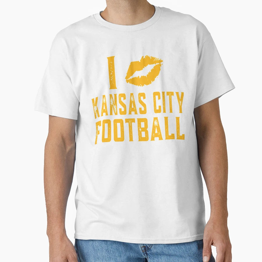 I Love Kansas City Football Distressed T-Shirt - Unique Graphic Men Women - T-Shirt, Sweatshirt, Hoodie