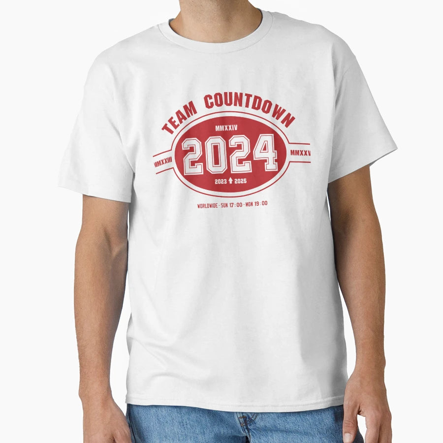 Team Countdown 2024 Worldwide T-Shirt - Trendy Graphic Unisex - T-Shirt, Sweatshirt, Hoodie